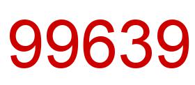 Number 99639 red image