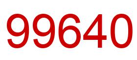 Number 99640 red image
