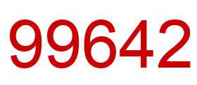 Number 99642 red image