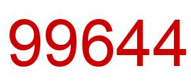Número 99644 imagen rojo