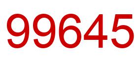 Number 99645 red image