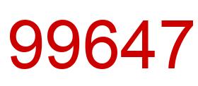 Número 99647 imagen rojo