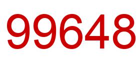 Number 99648 red image