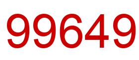 Número 99649 imagen rojo