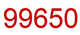 Number 99650 red image