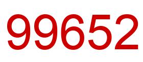 Number 99652 red image