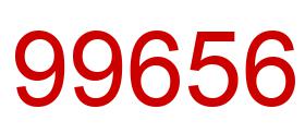 Number 99656 red image