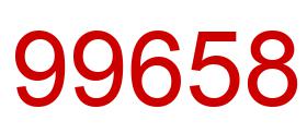 Number 99658 red image