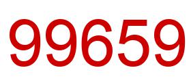 Number 99659 red image