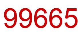 Number 99665 red image