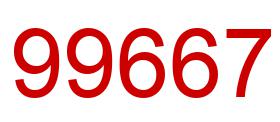 Number 99667 red image