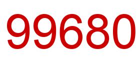 Number 99680 red image