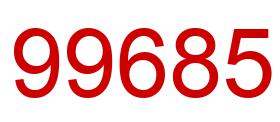 Number 99685 red image