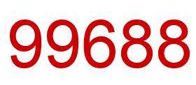 Number 99688 red image