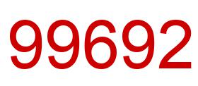 Number 99692 red image