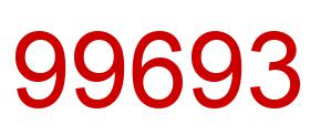 Number 99693 red image