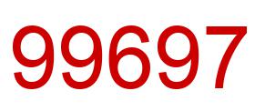 Number 99697 red image