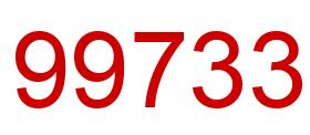 Number 99733 red image