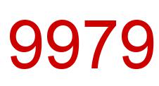 Number 9979 red image