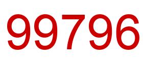 Number 99796 red image