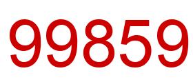 Number 99859 red image
