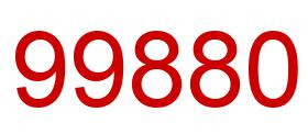 Number 99880 red image