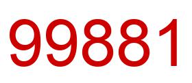 Number 99881 red image