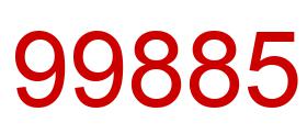 Number 99885 red image