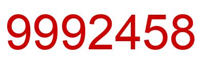 Número 9992458 imagen rojo