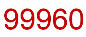 Number 99960 red image