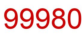 Number 99980 red image