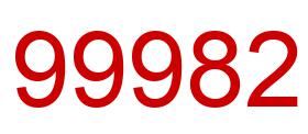 Number 99982 red image
