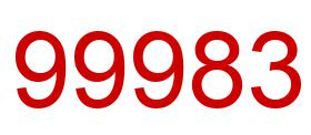 Number 99983 red image
