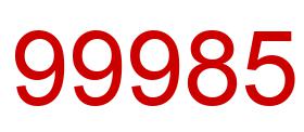 Number 99985 red image