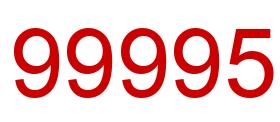 Number 99995 red image
