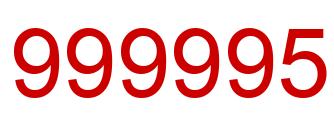 Número 999995 imagen rojo