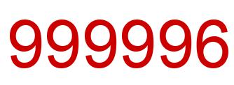Número 999996 imagen rojo