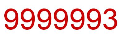 Número 9999993 imagen rojo