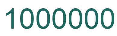 Número 1000000 imagen verde