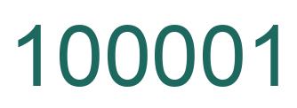 Number 100001 green image