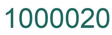 Número 1000020 imagen verde