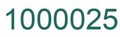 Number 1000025 green image