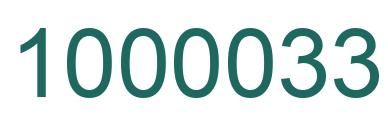 Number 1000033 green image