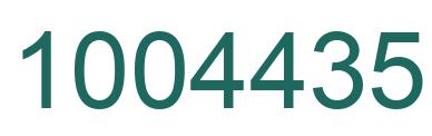 Number 1004435 green image