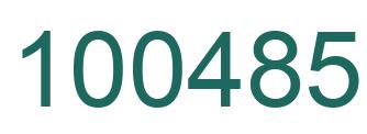 Number 100485 green image