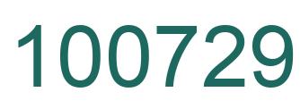 Number 100729 green image
