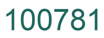 Number 100781 green image