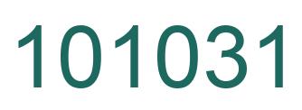 Number 101031 green image