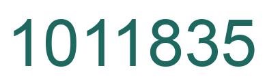 Number 1011835 green image