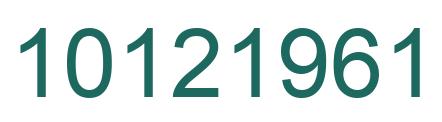 Number 10121961 green image